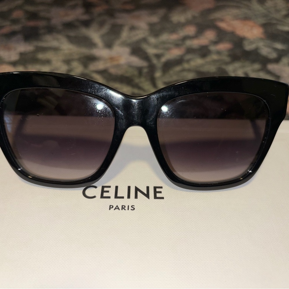 Celine Black Gradient Lens Cat-Eye Sunglasses